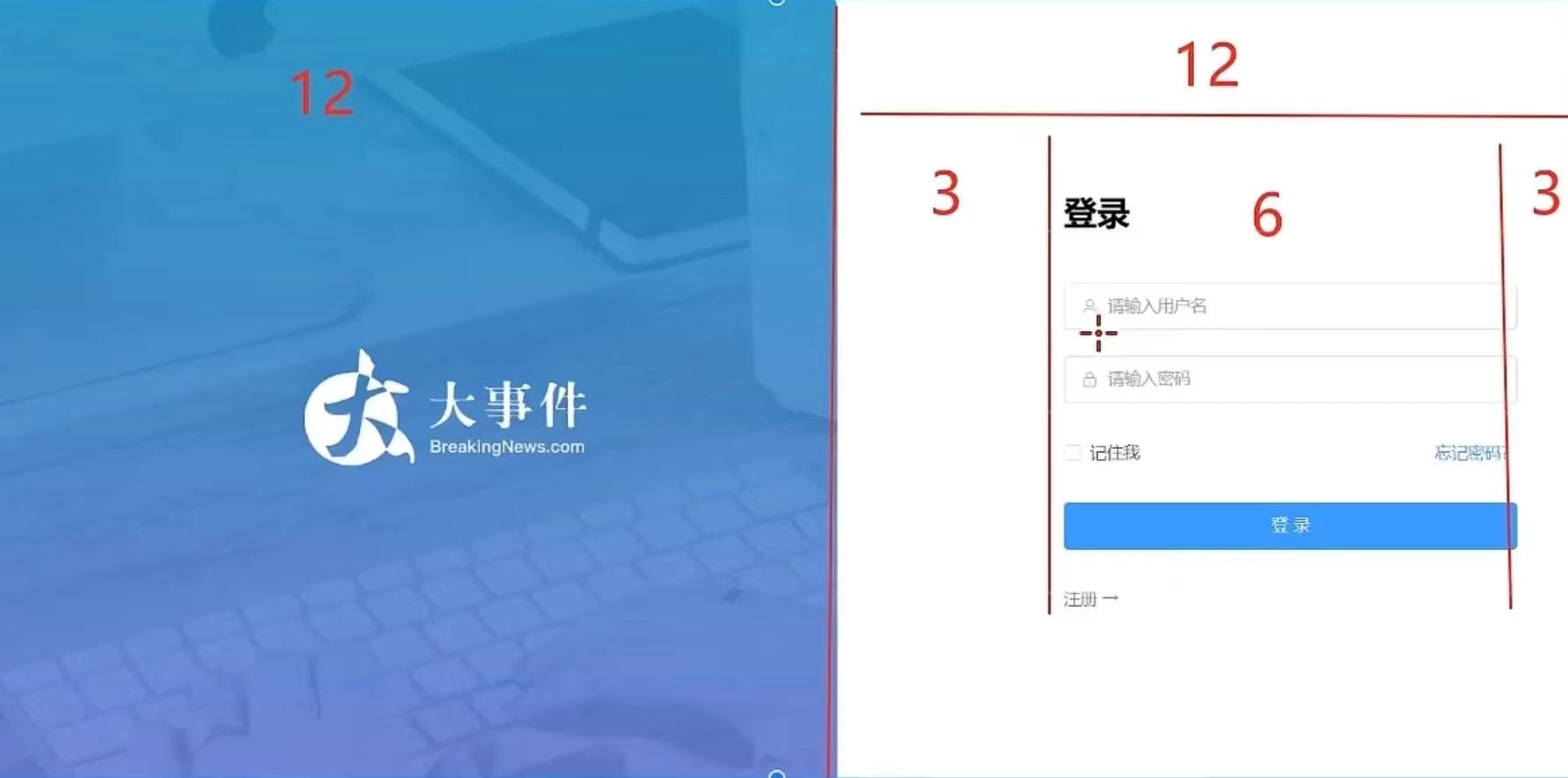 登录页结构