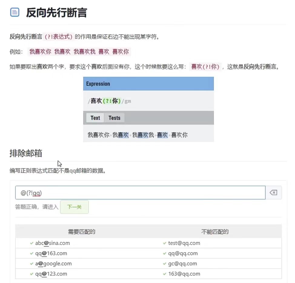 反向先行断言例子